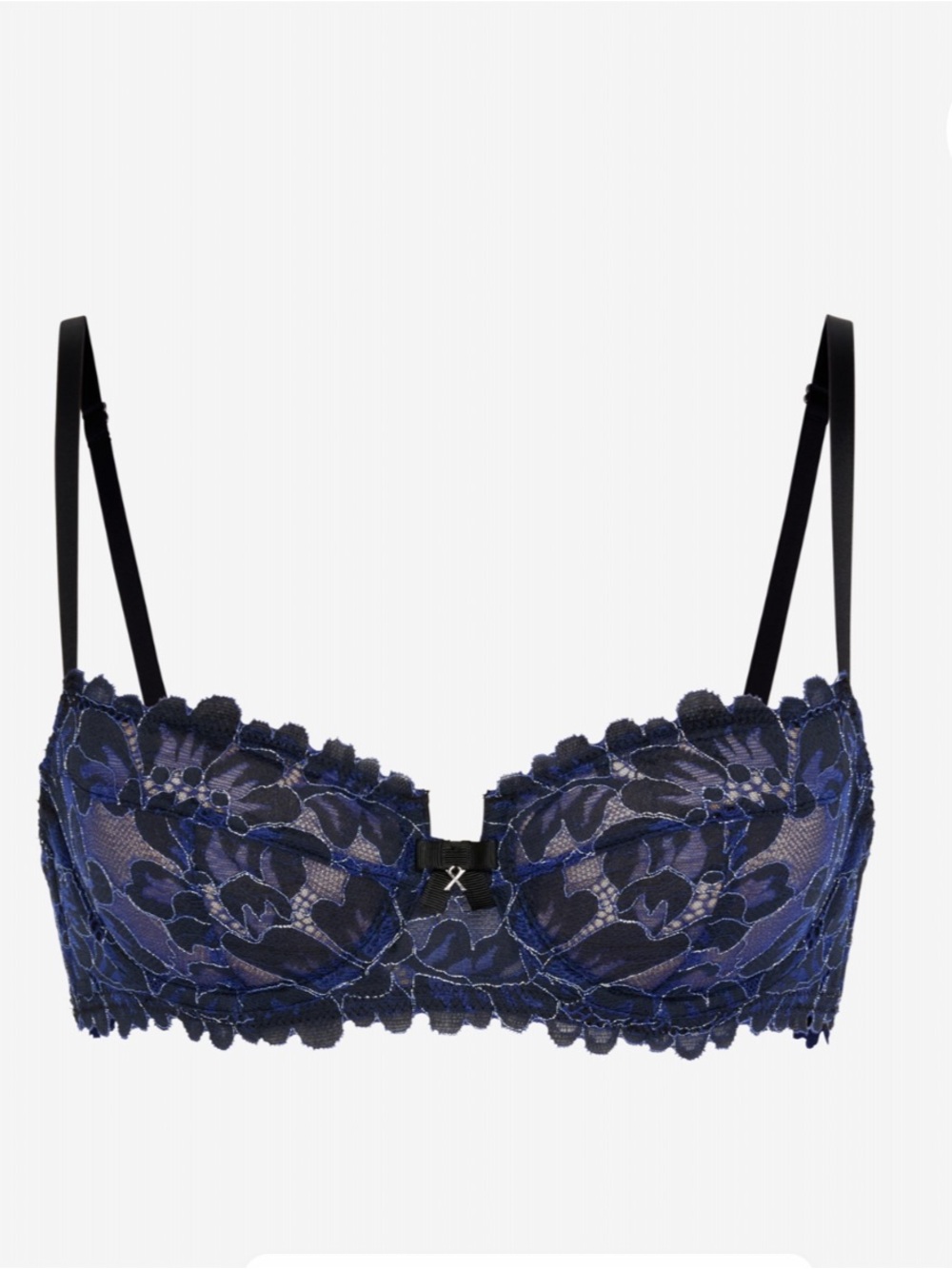 SAVAGE X FENTY Floral Corded Lace Shimmer Unlined Balconette 38DD Bra